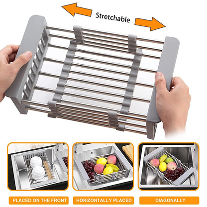 NeutralCare™ FlexiDrain Extendable Sink Basket Rack