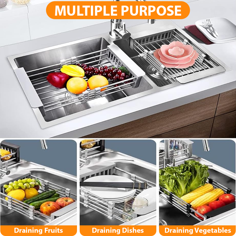 NeutralCare™ FlexiDrain Extendable Sink Basket Rack