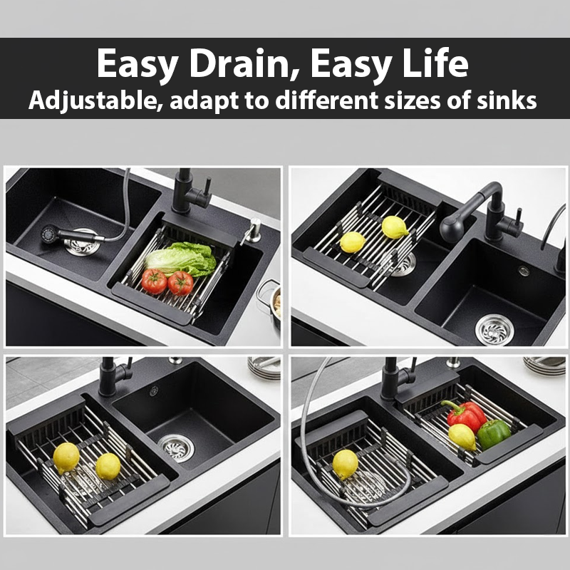 NeutralCare™ FlexiDrain Extendable Sink Basket Rack