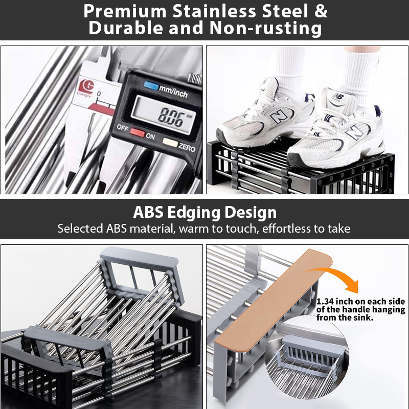 NeutralCare™ FlexiDrain Extendable Sink Basket Rack