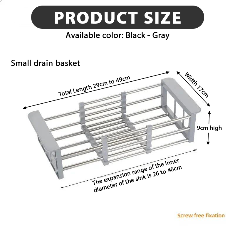 NeutralCare™ FlexiDrain Extendable Sink Basket Rack