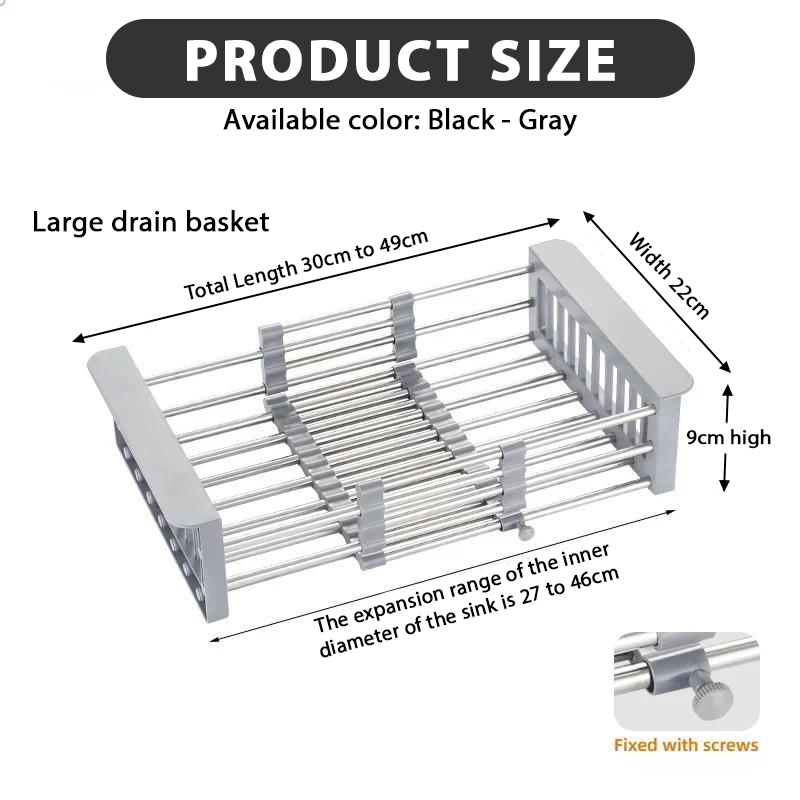 NeutralCare™ FlexiDrain Extendable Sink Basket Rack