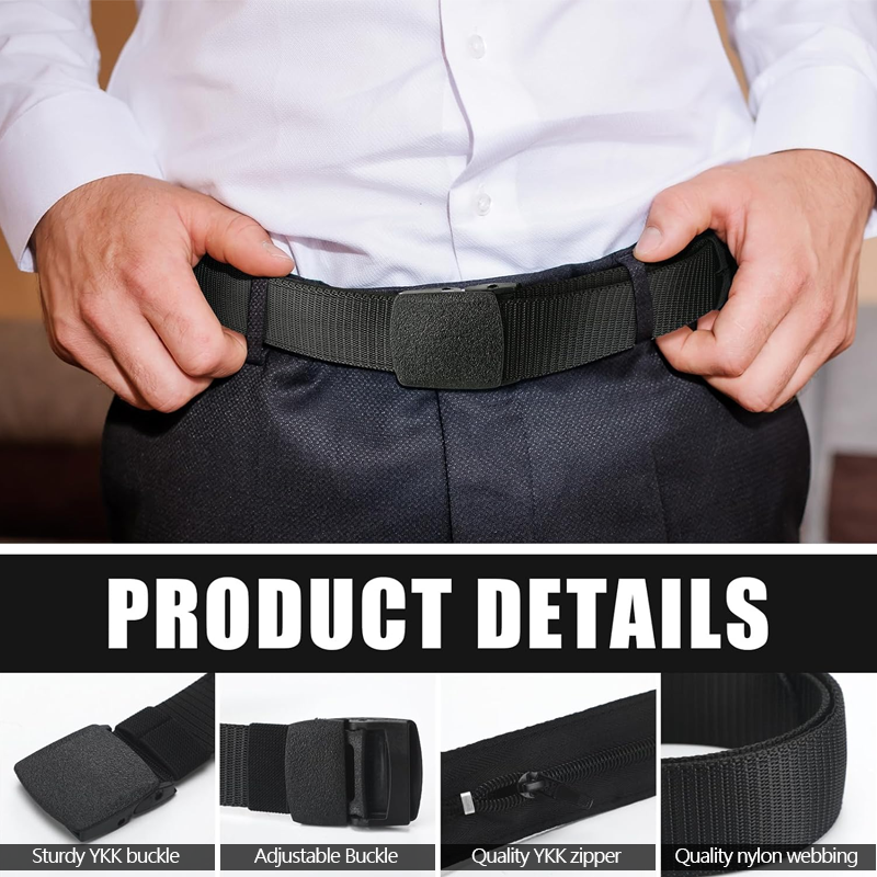 NeutralCare™ StealthZip Hidden Pocket Belt
