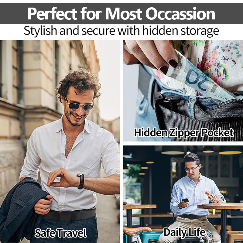 NeutralCare™ StealthZip Hidden Pocket Belt