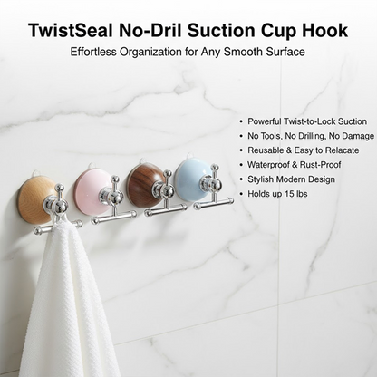 NeutralCare™ TwistSeal No-Drill Suction Cup Hook