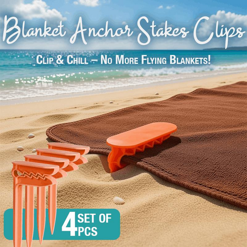 NeutralCare™ Windproof Beach Blanket Anchor Stakes Clips Set