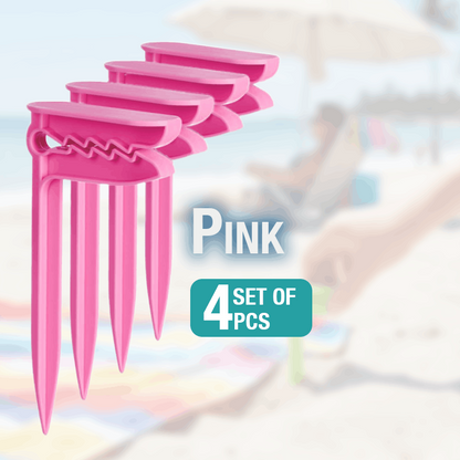 NeutralCare™ Windproof Beach Blanket Anchor Stakes Clips Set