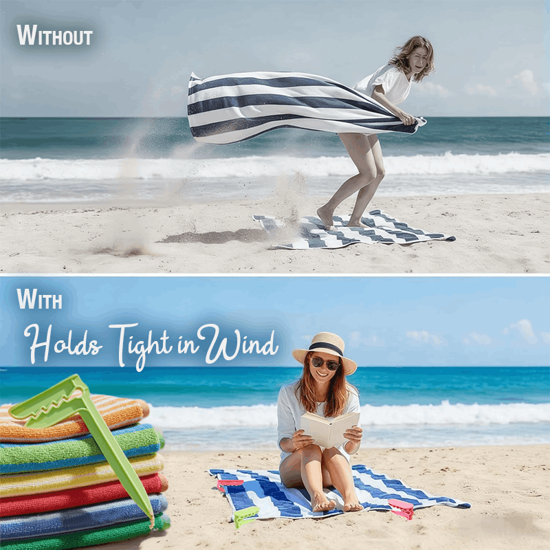 NeutralCare™ Windproof Beach Blanket Anchor Stakes Clips Set