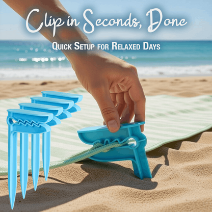 NeutralCare™ Windproof Beach Blanket Anchor Stakes Clips Set