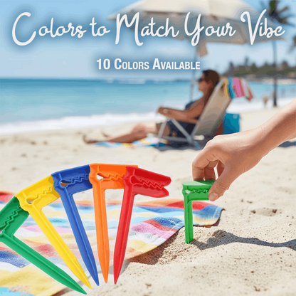 NeutralCare™ Windproof Beach Blanket Anchor Stakes Clips Set