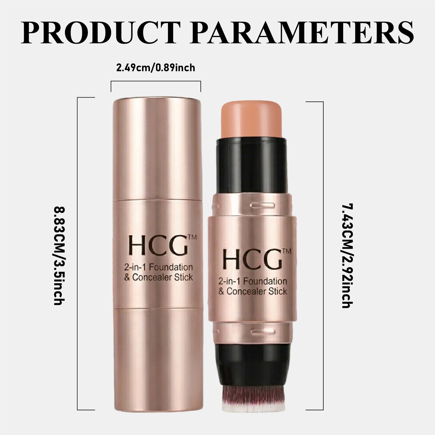 NeutralCare™ 2-in-1 Foundation & Concealer Stick with Brush