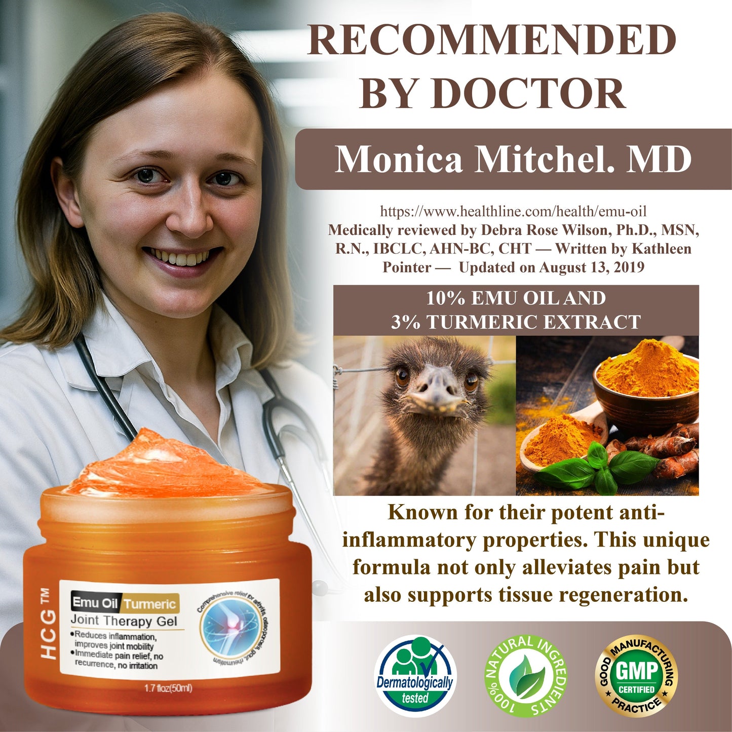 NeutralCare™ Emu Oil Turmeric Bone Sooth Gel