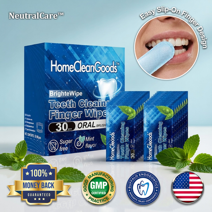 NeutralCare™ BrighteWipe Teeth Cleaning Finger Wipes