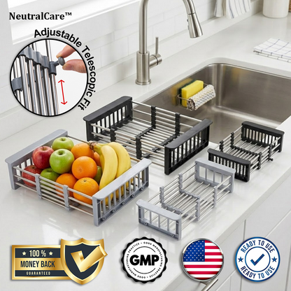 NeutralCare™ FlexiDrain Extendable Sink Basket Rack