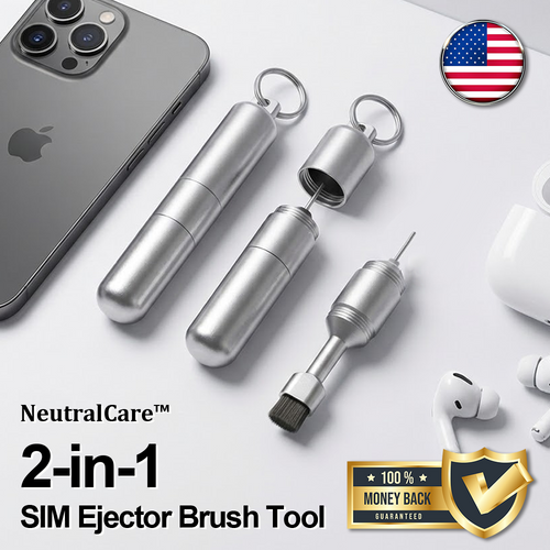 NeutralCare™ MicroClean 2-in-1 SIM Ejector Brush Tool