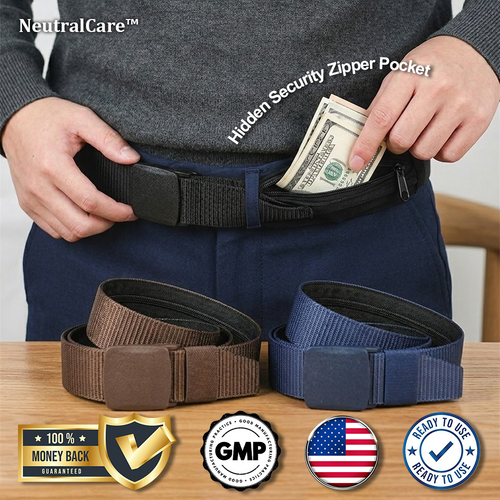 NeutralCare™ StealthZip Hidden Pocket Belt
